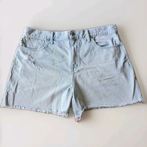 Madewell The '90s Mid-Length Jean Short in Pearlman Wash Distressed Women’s 33